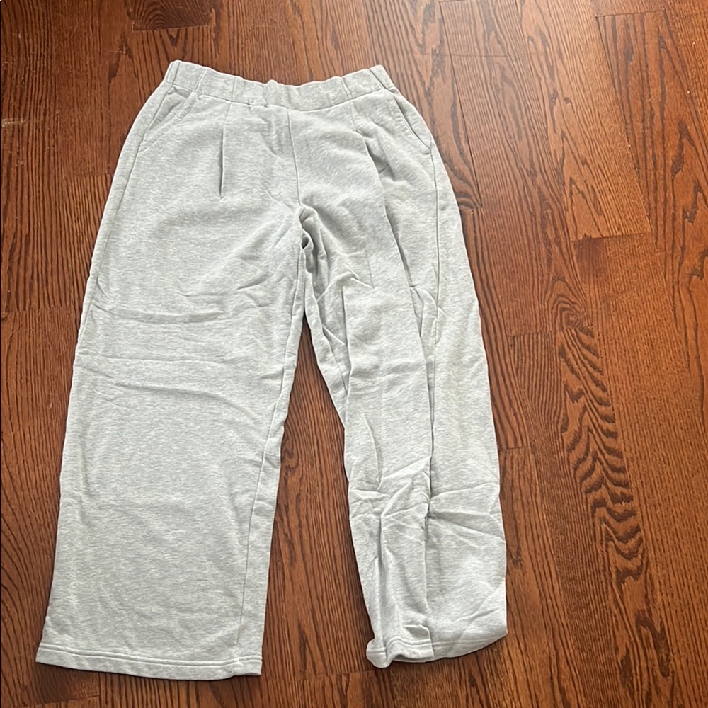 Aerie Gray Sweatpants Relaxed Fit Cotton